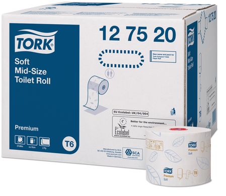 Туалетная бумага в компактных рулонах Tork Premium 1275202