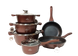 Набор кастрюль со сковородками Bohmann BH 60-11 - 11 предметов, коричневые