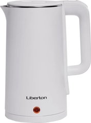 Недорогой белый электрочайник LIBERTON LEK-6824 - 1.8 л, 1500 Вт