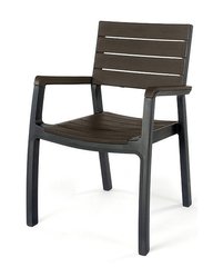 Стілець садовий пластиковий Keter Harmony armchair, сіро-коричневий