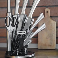 Набор ножей с металлической ручкой на подставке Bohmann BH 8006-09 - 9 предметов