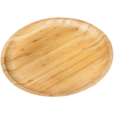 Тарелка из бамбука круглая OMS 9109-L Fia - 28х2 см, большая