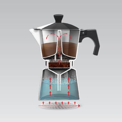 Гейзерная кофеварка индукция MAESTRO MR1667-6 чашек 300мл