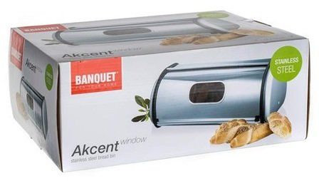 Хлібниця металева з віконцем Banquet Akcent 48828005W