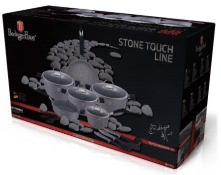 Набір посуду Berlinger Haus Gray Stone Touch Line BH-1173 - 15 предметів