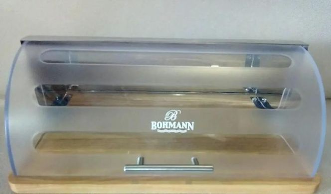 Хлібниця з дошкою для нарізки та прозорою кришкою Bohmann BH 7255