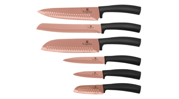 Набір ножів Berlinger Haus Metallic Line ROSE GOLD Edition BH-2611 - 6 предметів
