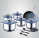 Набор посуды с термодатчиком, фритюрницей и кухонными приборами Royalty Line RL-1801BM - 18 пр, сковорода с мраморным покрытием