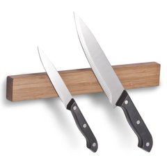Магнитный держатель для ножей ZELLER 24566 - 30х4х2 см, бамбук, Коричневый