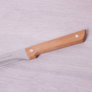 Ніж кухонний для кісток із нержавіючої сталі з дерев'яною ручкою Kamille KM5317 - 15 см
