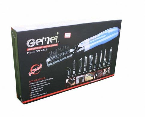 Воздушный стайлер для волос 10 в 1 Gemei GM-4833