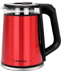 Красный качественный чайник LIBERTON LEK-6826 - 1.8 л, 2000 Вт