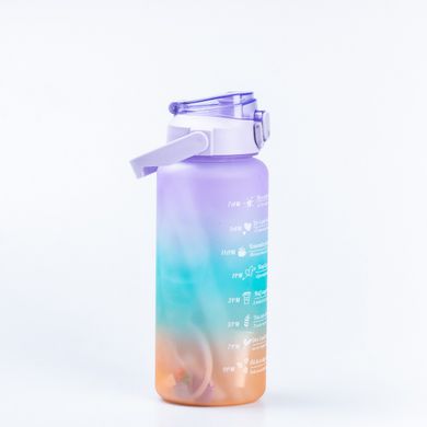 Пляшка для води набір 3в1 дозатором Веселка 0.5л 0.9л 0.2л Фіолетовий