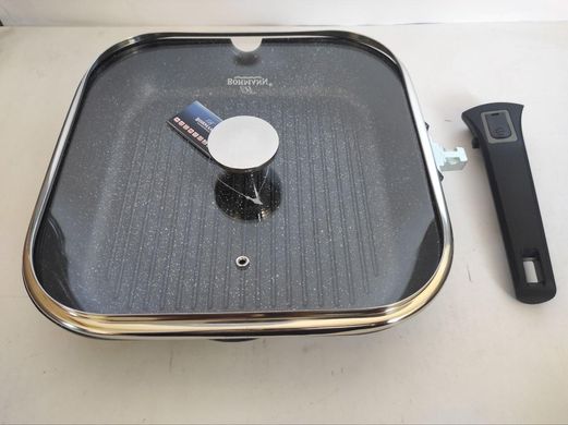 Сковорода-гриль со съемной ручкой и крышкой Bohmann BH 1730-28 GP – 28 см