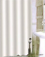 Шторка для ванної кімнати Bisk TXT UNITY 08702 - біла, Білий