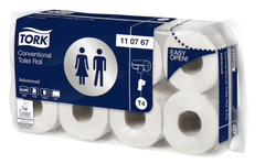 Туалетная бумага мягкая в стандартных рулонах Tork 110767 - 8шт/2 слоя