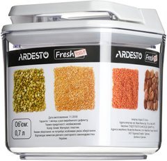 Контейнер для сыпучих продуктов вакуумный Ardesto Fresh (AR1307WP) - 0.7 л, Белый