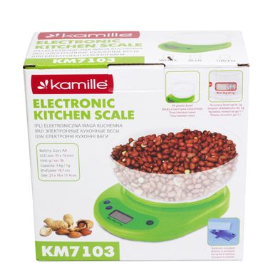 Кухонні ваги електронні Kamille на 5кг KM-7103