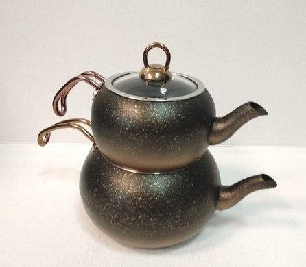 Двухъярусный чайник OMS 8210-M - 1 л, 2 л, бронзовый