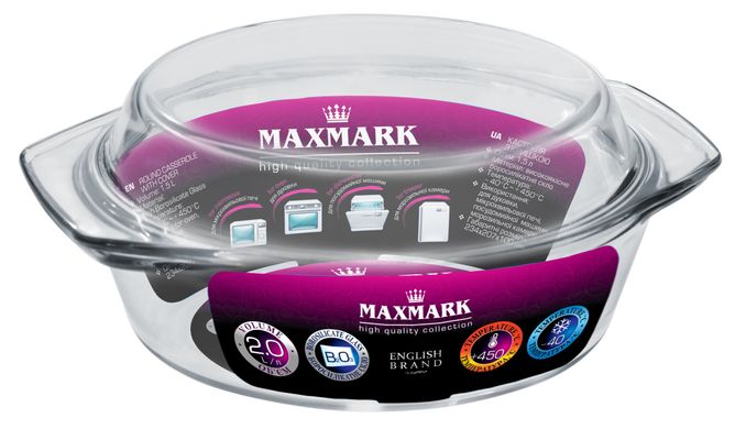 Стеклянная форма с крышкой Maxmark MK-GL415 - 1.5 л