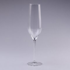 Бокал для шампанского фигурный из тонкого стекла ребристый набор 6 шт