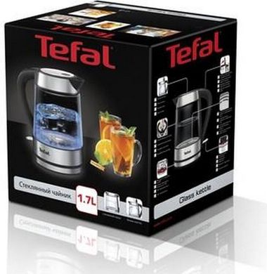 Електрочайник TEFAL Glass KI730D30 – 2200 Вт, 1.7 л