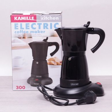 Гейзерна кавоварка електрична Kamille KM-2600 - 300 мл, 6 порцій