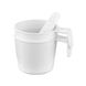 Дорожній електричний чайник з чашками та ложками Kamille KM-1718A - 0.6 л, Білий