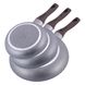 Набір сковорідок з покриттям Grey marble Kamille KM-4116 (20см, 24см, 28см)