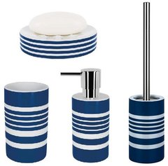 Набір аксесуарів для ванної Spirella TUBE-STRIPES - синій