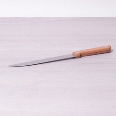 Нож кухонный для мяса из нержавеющей стали с деревянной ручкой Kamille KM5316 - 20 см
