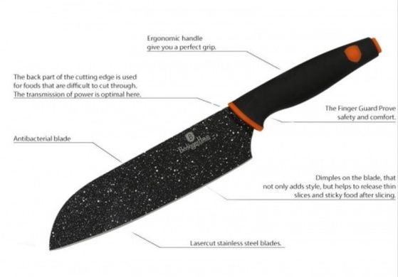 Набір ножів Berlinger Haus Granit Diamond Line BH-2305 - 5 пр.