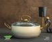Набір посуду з антипригарним покриттям Bio Granit Casa Royal Cream Beauty - 7 пр, крем із золотом