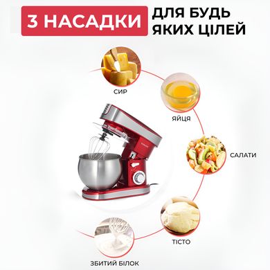 Кухонный комбайн 4 в 1 1200 Вт миксер соковыжималка мясорубка и тестомес Sokany SC-213C