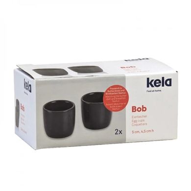 Набор подставок для яиц KELA Bob (12119) - Ø 5х4,5 см, 2 шт (темно-серые)