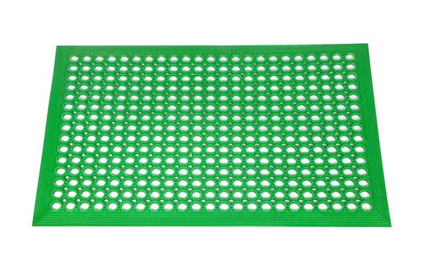 Ячеистый резиновый ковер Политех - 12х900х1500мм, зеленый