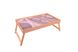 Поднос-столик с мраморным узором на ножках OMS 9136 Shine Brown - 33х56х4.8 см, коричневый