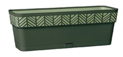 Горщик Stefanplast прямокутний балконний OPERA Orfeo 94952 - 9,5л, темно-зелений/світло-зелений