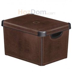 Декоративна коробка Curver Stockholm L Leather 04711-D12 (25 л), Темно коричневий