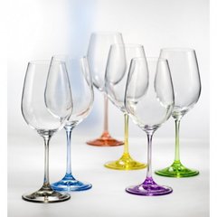 Набір бокалів для вина Bohemia Rainbow 40729-D4641 (2848) - 550 мл, 6шт.