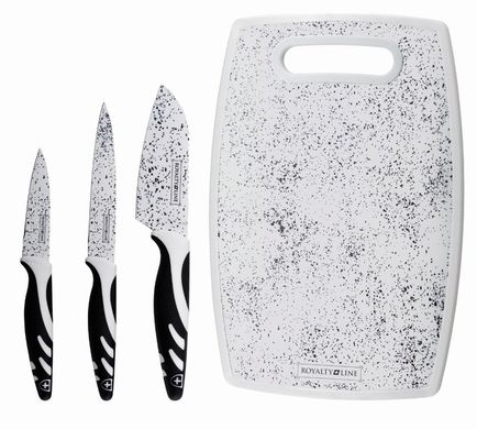 Набір ножів Royalty Line RL-3MR white-black, Білий