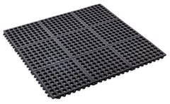 Ячеистый резиновый ковер Политех КМ 104 - пазл 914х914х16мм, черный, Черный, 90х90