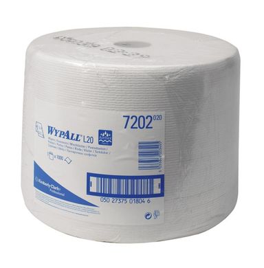 Паперові серветки протирічні WYPALL L20 Kimberly Clark 7202 - малий рулон