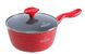 Набор посуды с ковшиком и сковородкой красного цвета Bohmann BH 7357 red