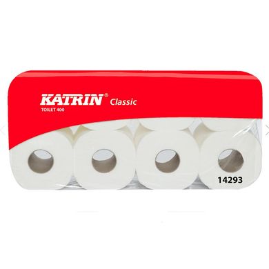 Бумага туалетная в стандартных рулонах Katrin Classic 14293 — 2сл/400 листов, Белый