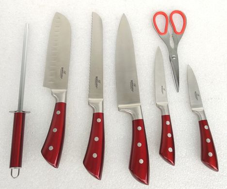 Набір ножів з червоною ручкою Bohmann BH 6020 - 8 предметів