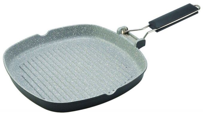 Сковорода-гриль лита Con Brio СВ-2803, 28см, Eco Granite