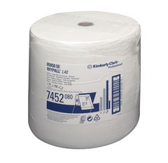 Бумажные протирочные салфетки WYPALL L40 Kimberly Clark 7452 - большой рулон