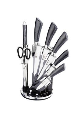 Набор ножей с топориком, ножницами и мусатом Edenberg EB-919 - 8 пр, металлик