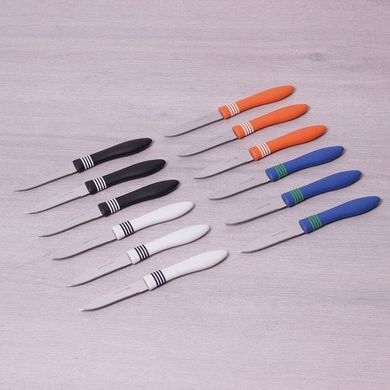 Набір ножів з нержавіючої сталі з пластиковими ручками Kamille KM5314 - 12 пр.